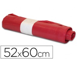Rollo 20 bolsas basura rojas 70µ 52x60cm. 20l.
